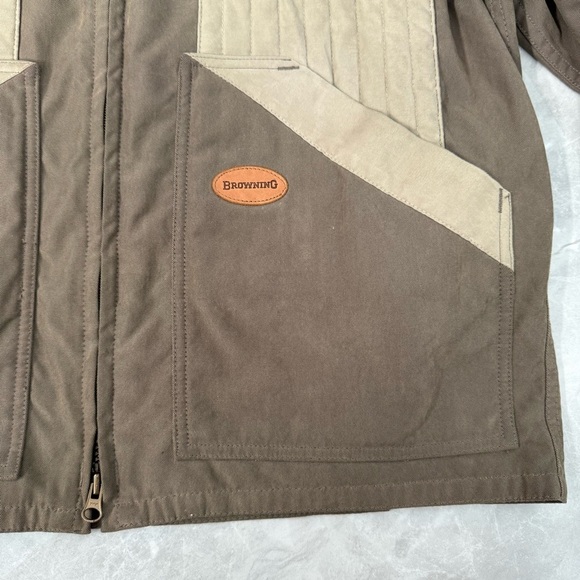 Men’s Vintage Browning Reactar Mesh Lined Shooting Jacket Double Zipper Small - Picture 6 of 17